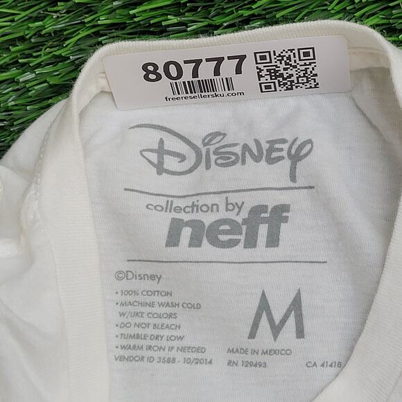 Disney Mickey-Mouse Shirt Womens Medium 19x25 NEFF White - Picture 8 of 13